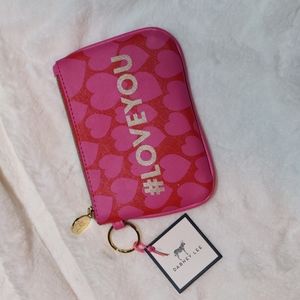 dabney lee pouch #loveyou red w pink hearts